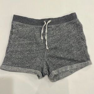 T By ALEXANDER WANG Grey Marl Soft Cotton Terry Sport Lounge Shorts S Small